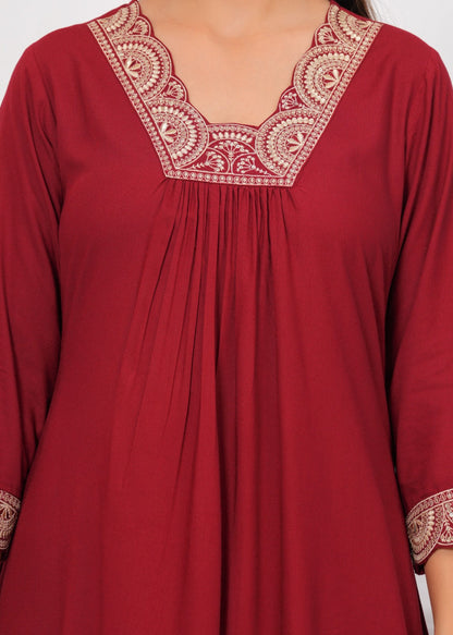 Premium Neck Embroidered Modal Perfection 3 Piece Set