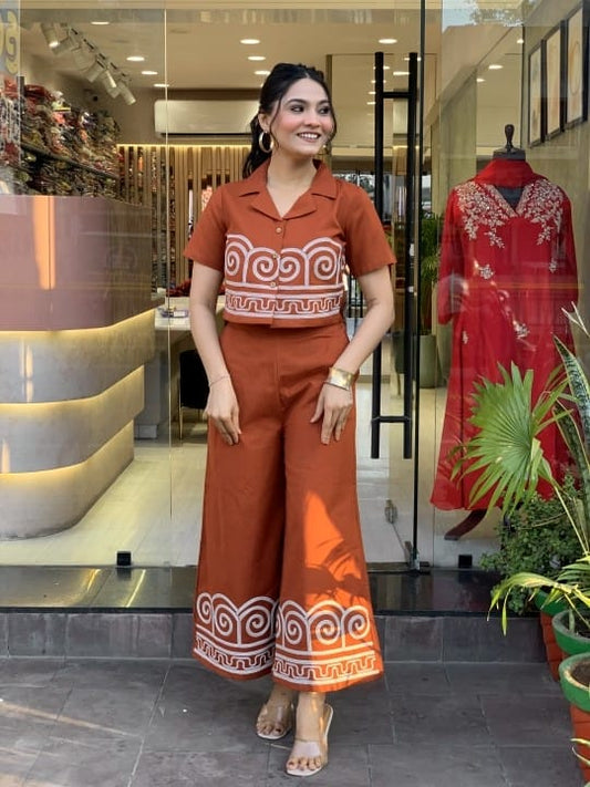 Voguish Cotton Embroidered Cord Sets