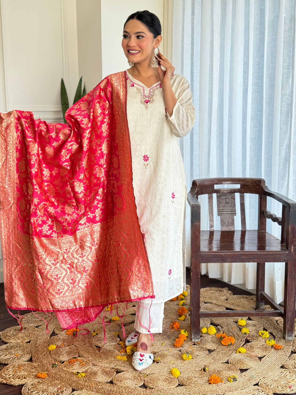 SOUTH COTTON SUIT SET FOR PARTY FESTIVE WEAR WITH HEAVY DUPATTA