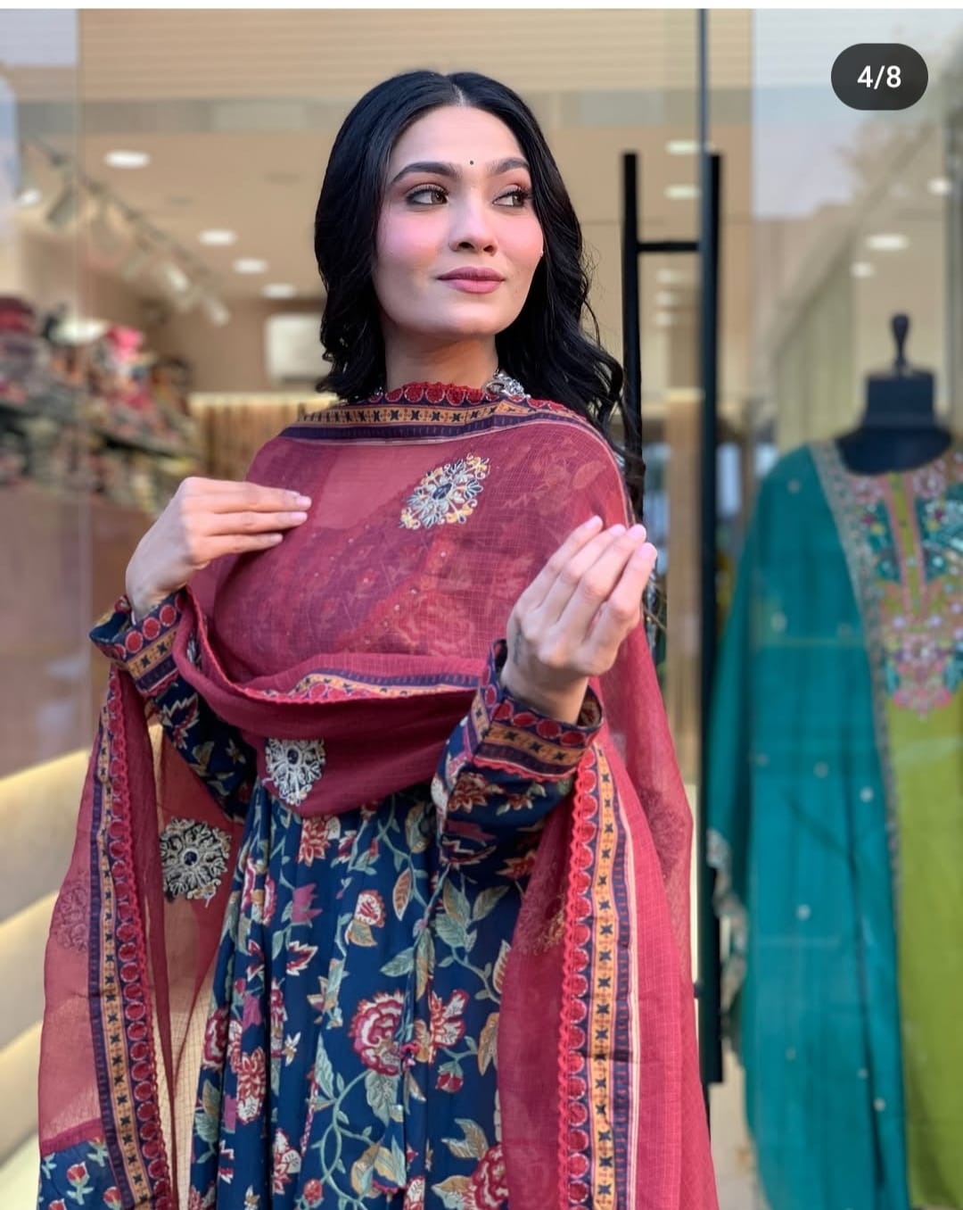 Heavy Cotton Party Wear Suit Set With dupatta