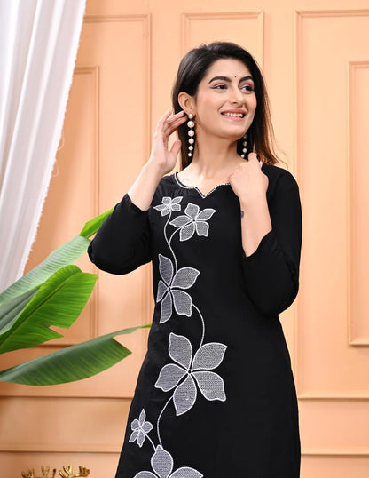 Pure Cotton Flower Print 2 Pcs Set