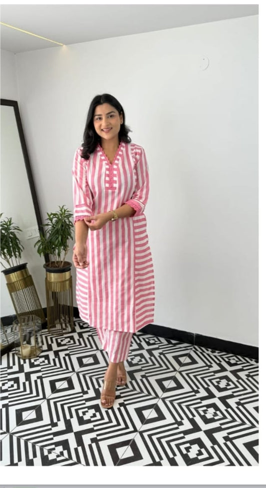 Comfort fit kurti pant set