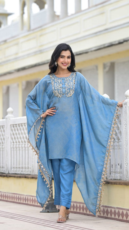 Heavy Shimmer Muslin Kaftan Set