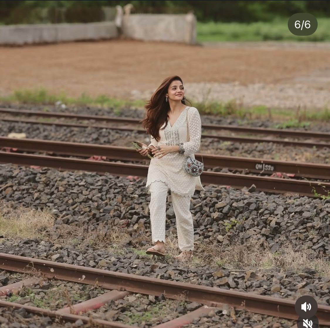 White Mirror Work 2 Piece Set