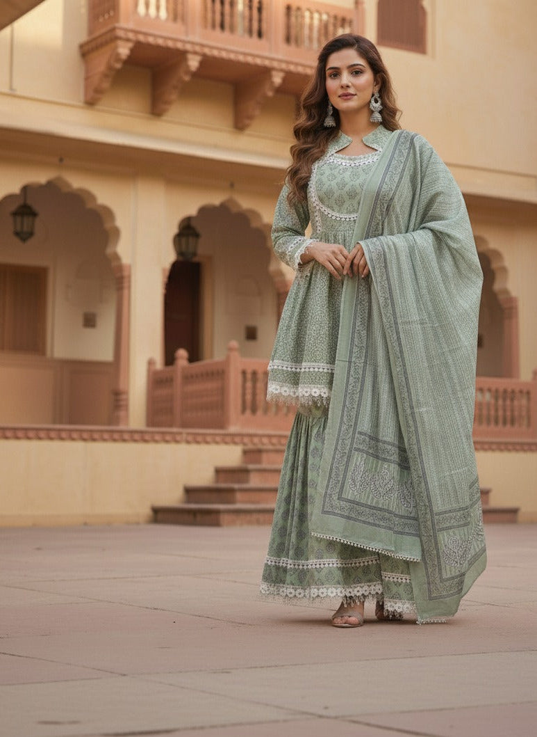 Sharara Set With Dupatta