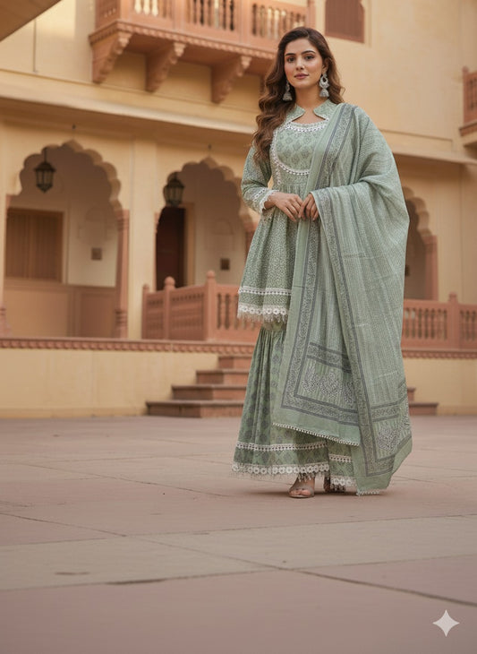 Sharara Set With Dupatta