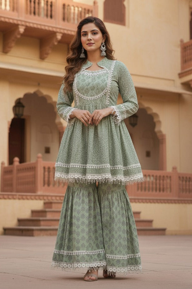 Sharara Set With Dupatta