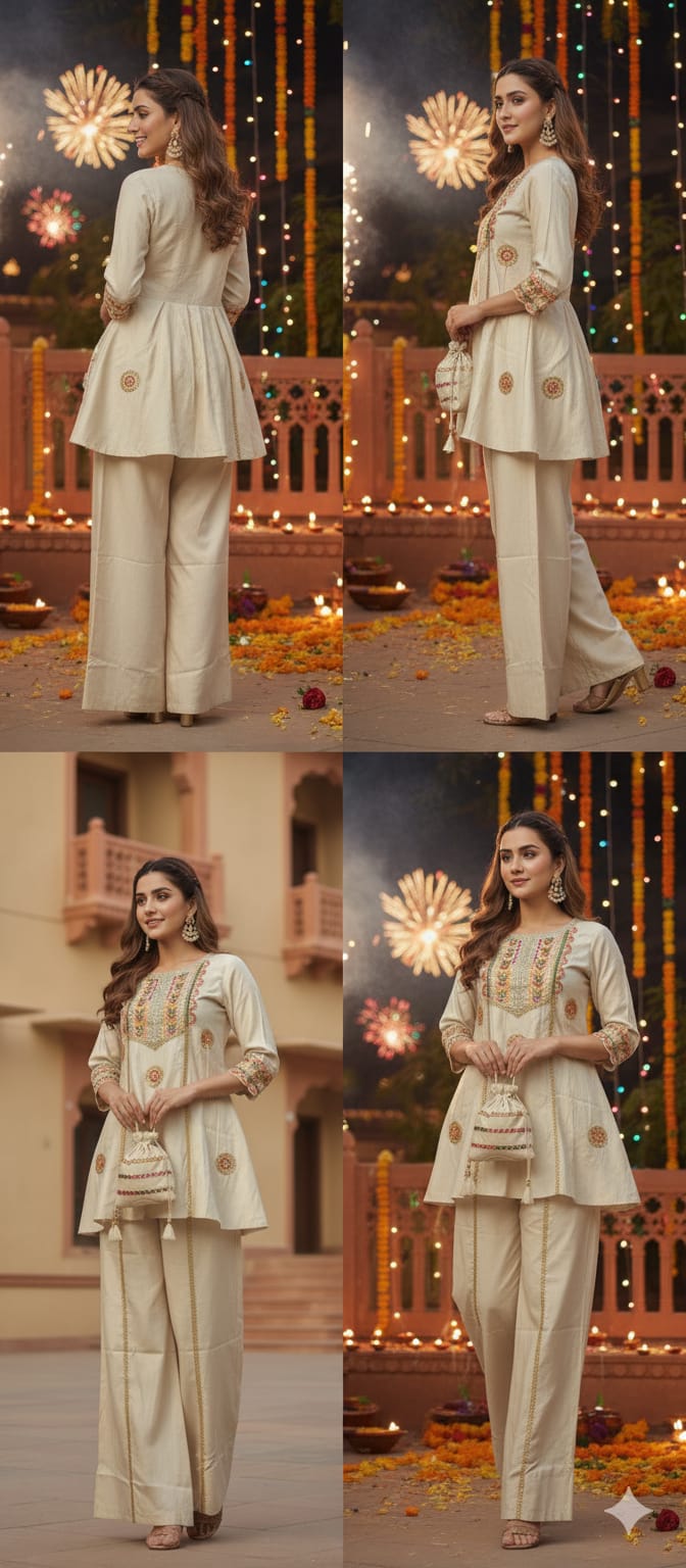 Beautiful Co-Ord Set With Heavy Work