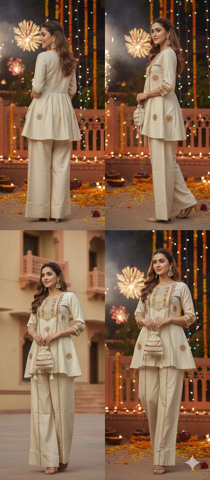 Beautiful Co-Ord Set With Heavy Work