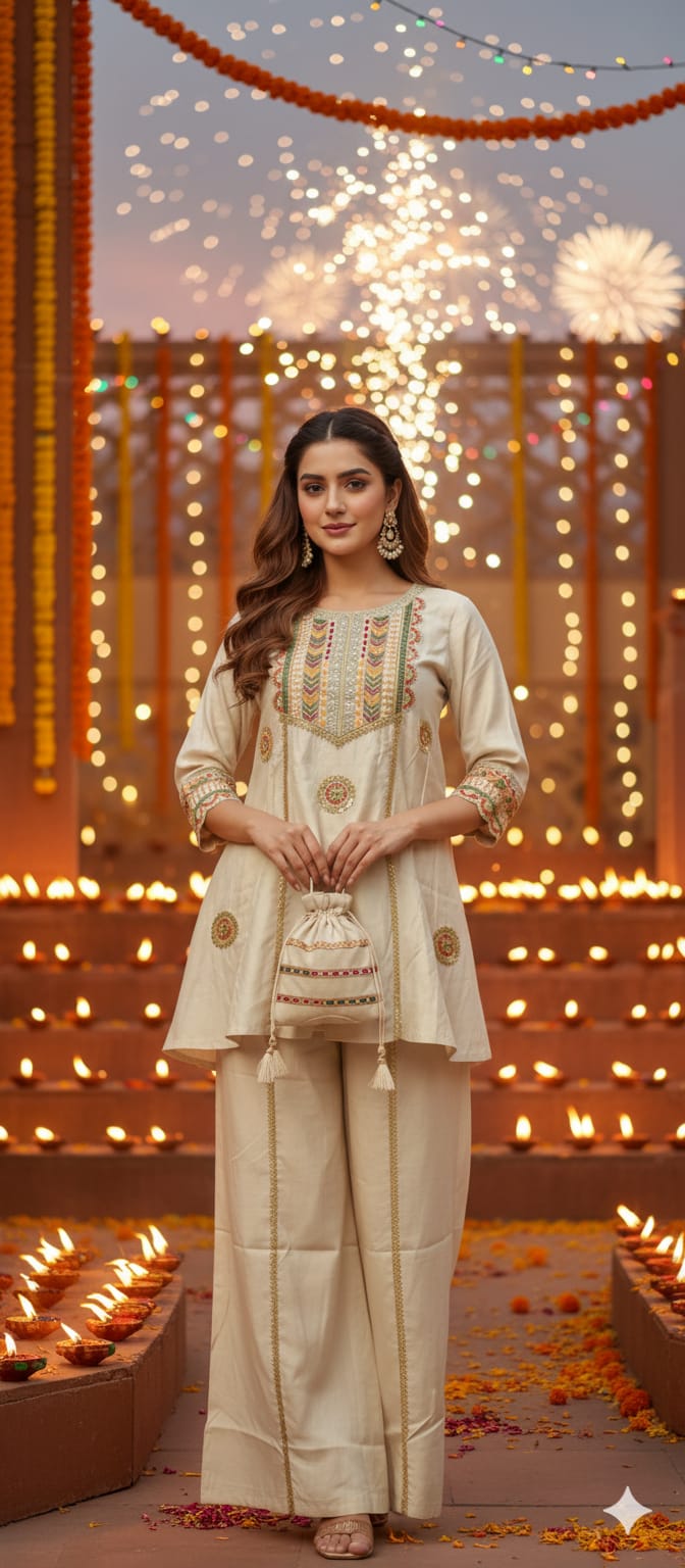 Beautiful Co-Ord Set With Heavy Work