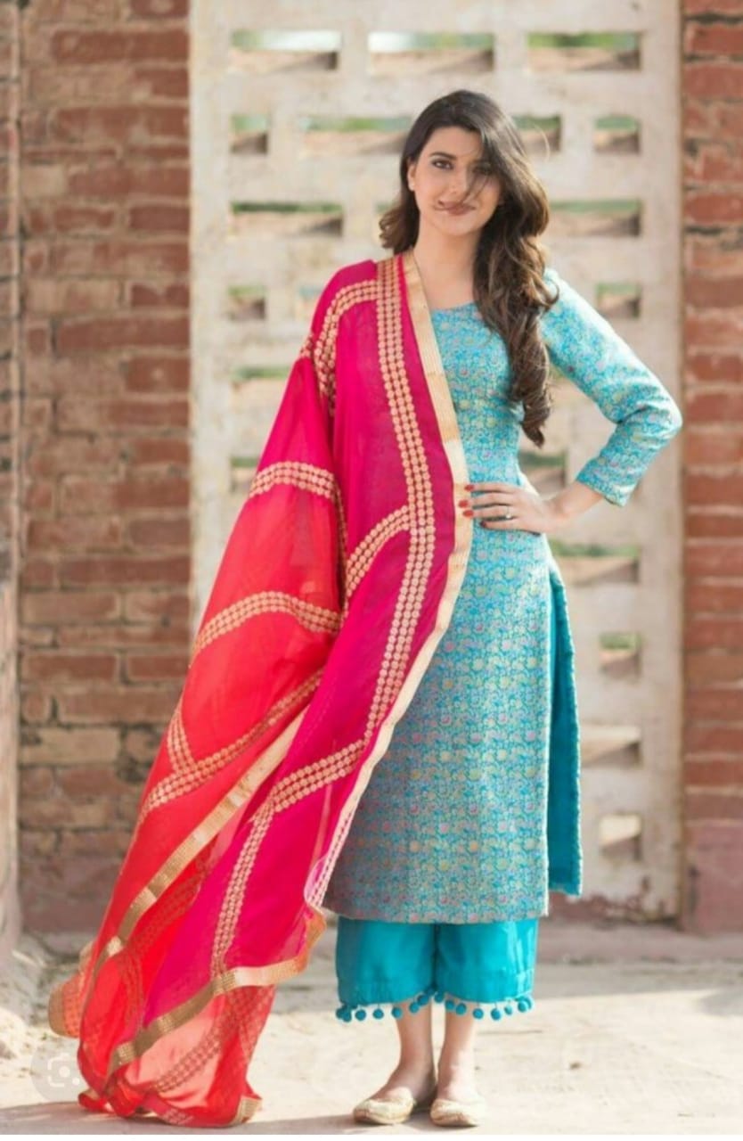 Brocade 3 Piece Suit Set With Heavy Dupatta