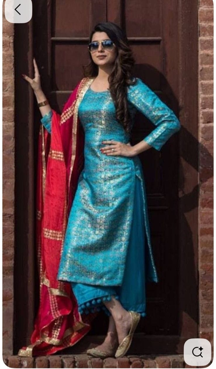 Brocade 3 Piece Suit Set With Heavy Dupatta