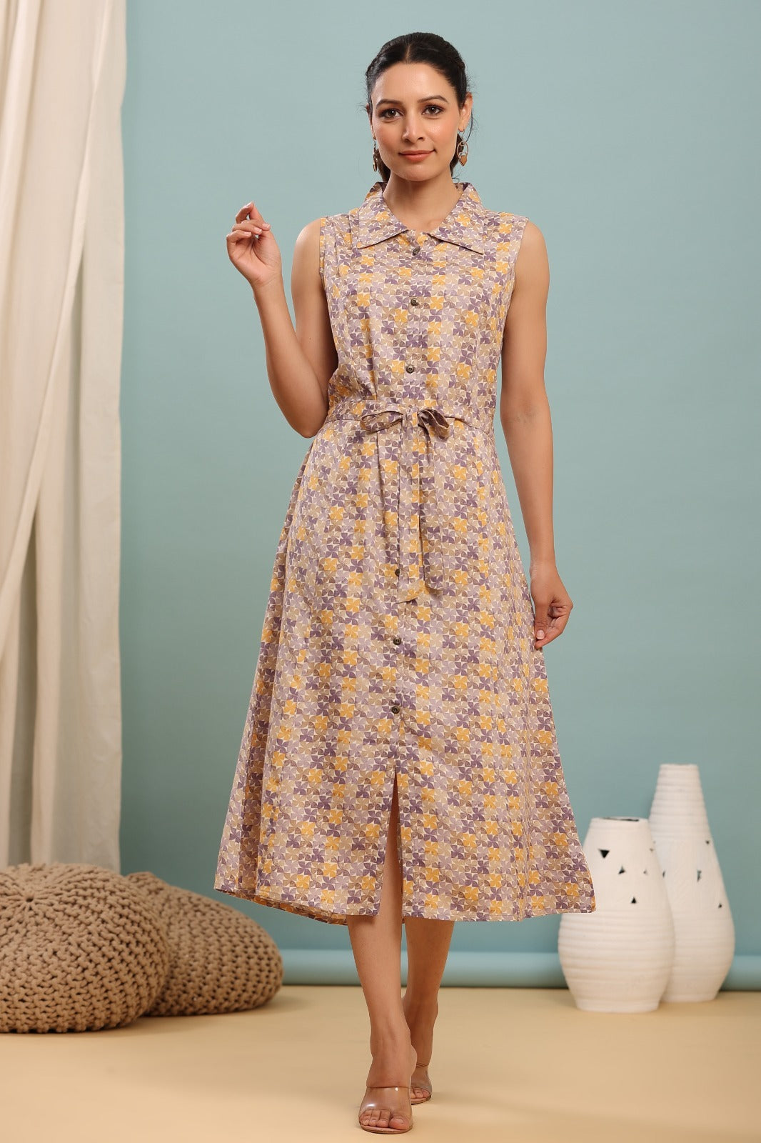The Modern Classic Summer Bloom Belted Midi
