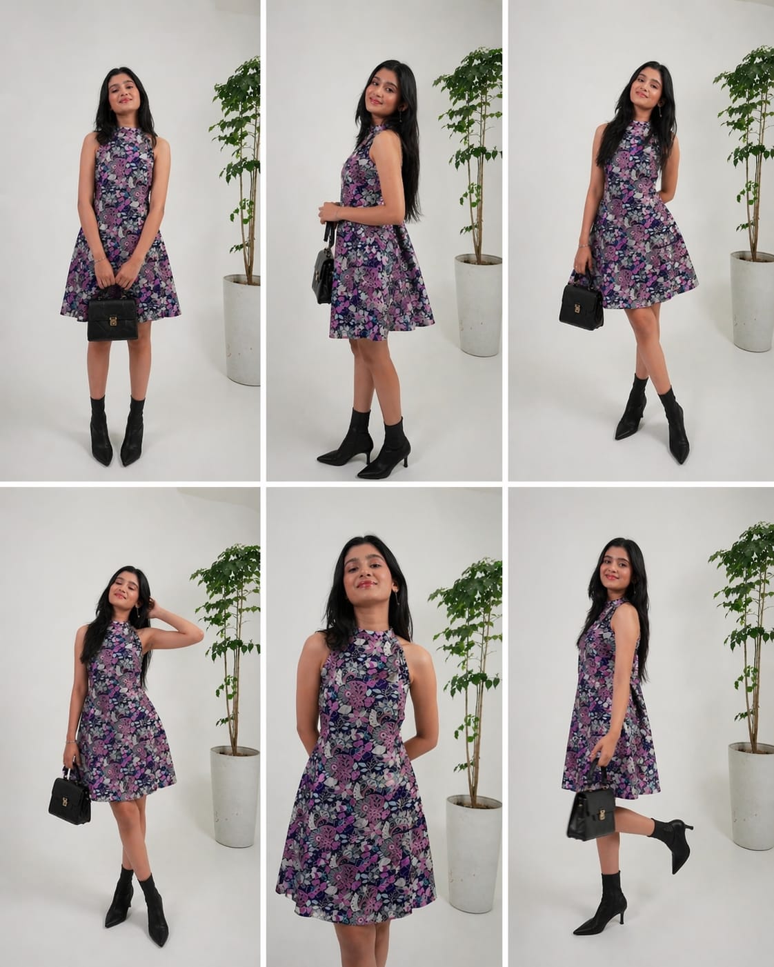 Trending Floral Halter Mini Dress