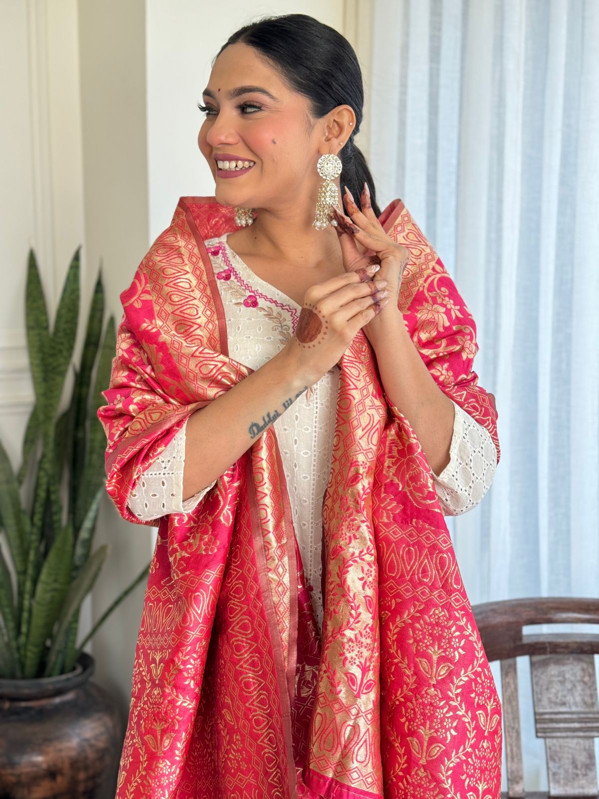 SOUTH COTTON SUIT SET FOR PARTY FESTIVE WEAR WITH HEAVY DUPATTA