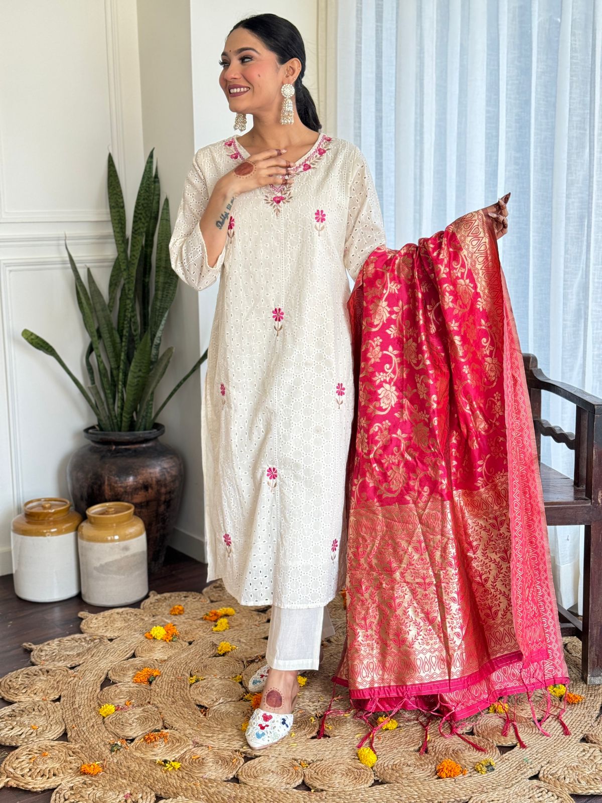 SOUTH COTTON SUIT SET FOR PARTY FESTIVE WEAR WITH HEAVY DUPATTA