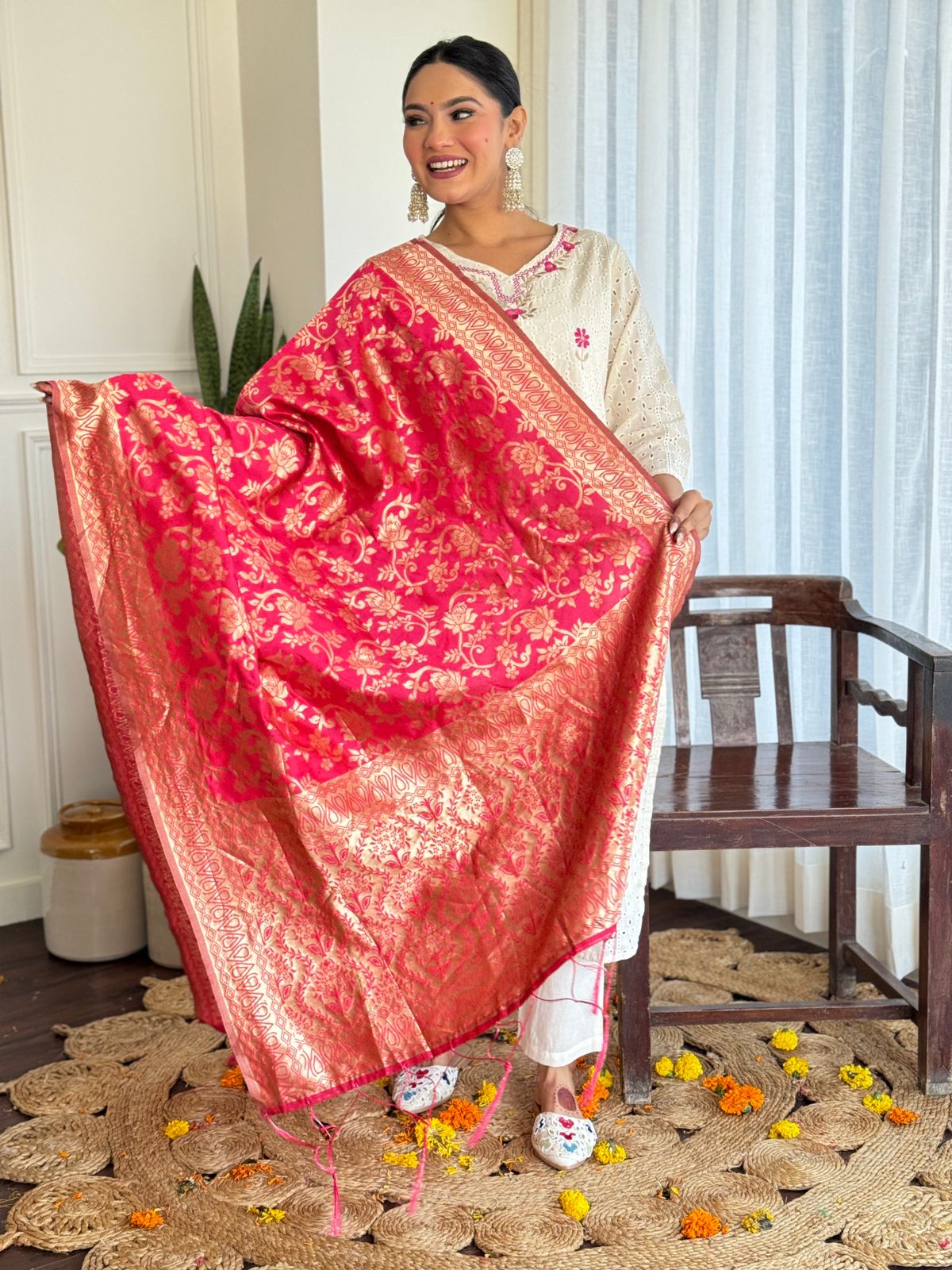 SOUTH COTTON SUIT SET FOR PARTY FESTIVE WEAR WITH HEAVY DUPATTA
