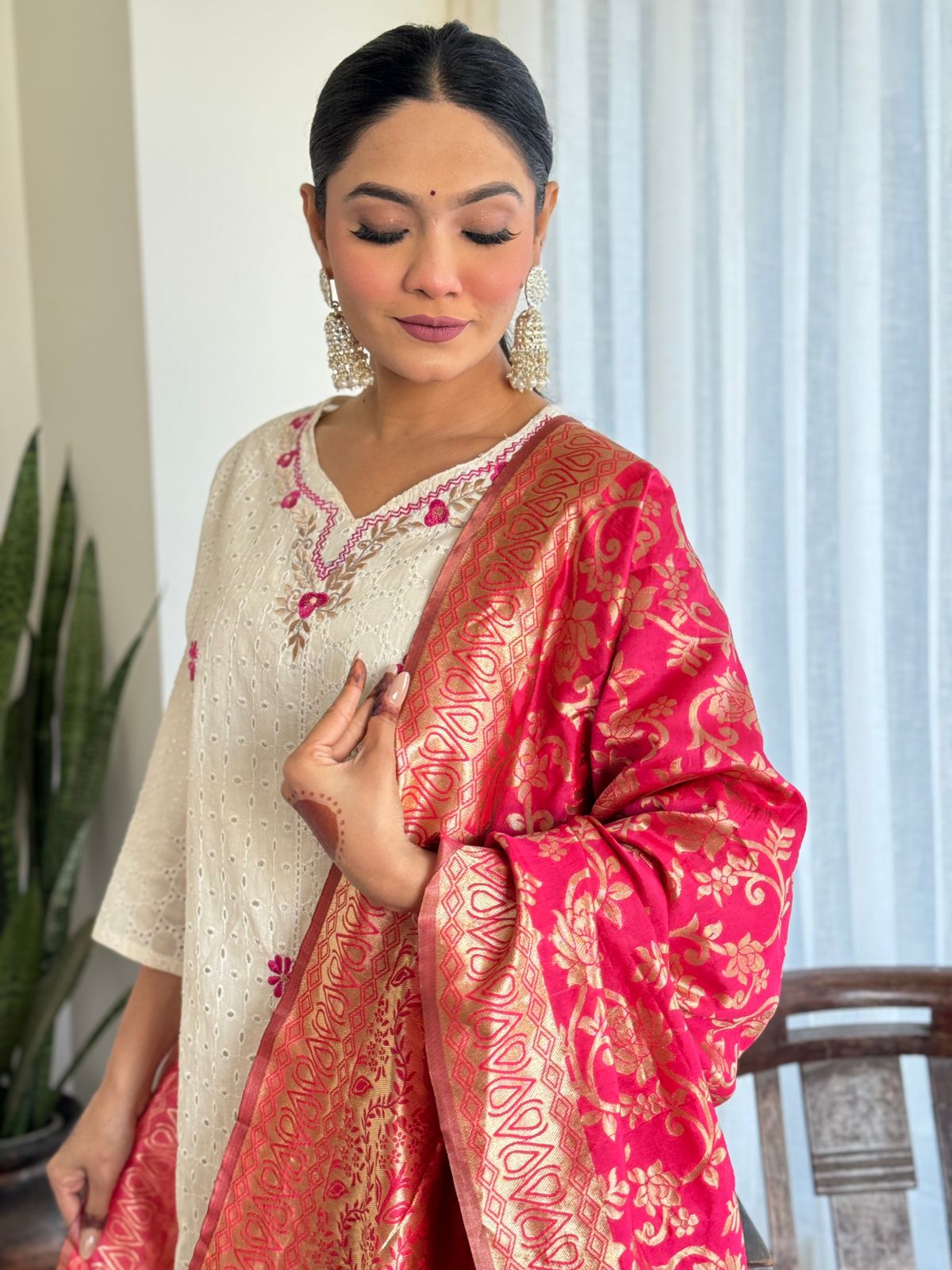 SOUTH COTTON SUIT SET FOR PARTY FESTIVE WEAR WITH HEAVY DUPATTA