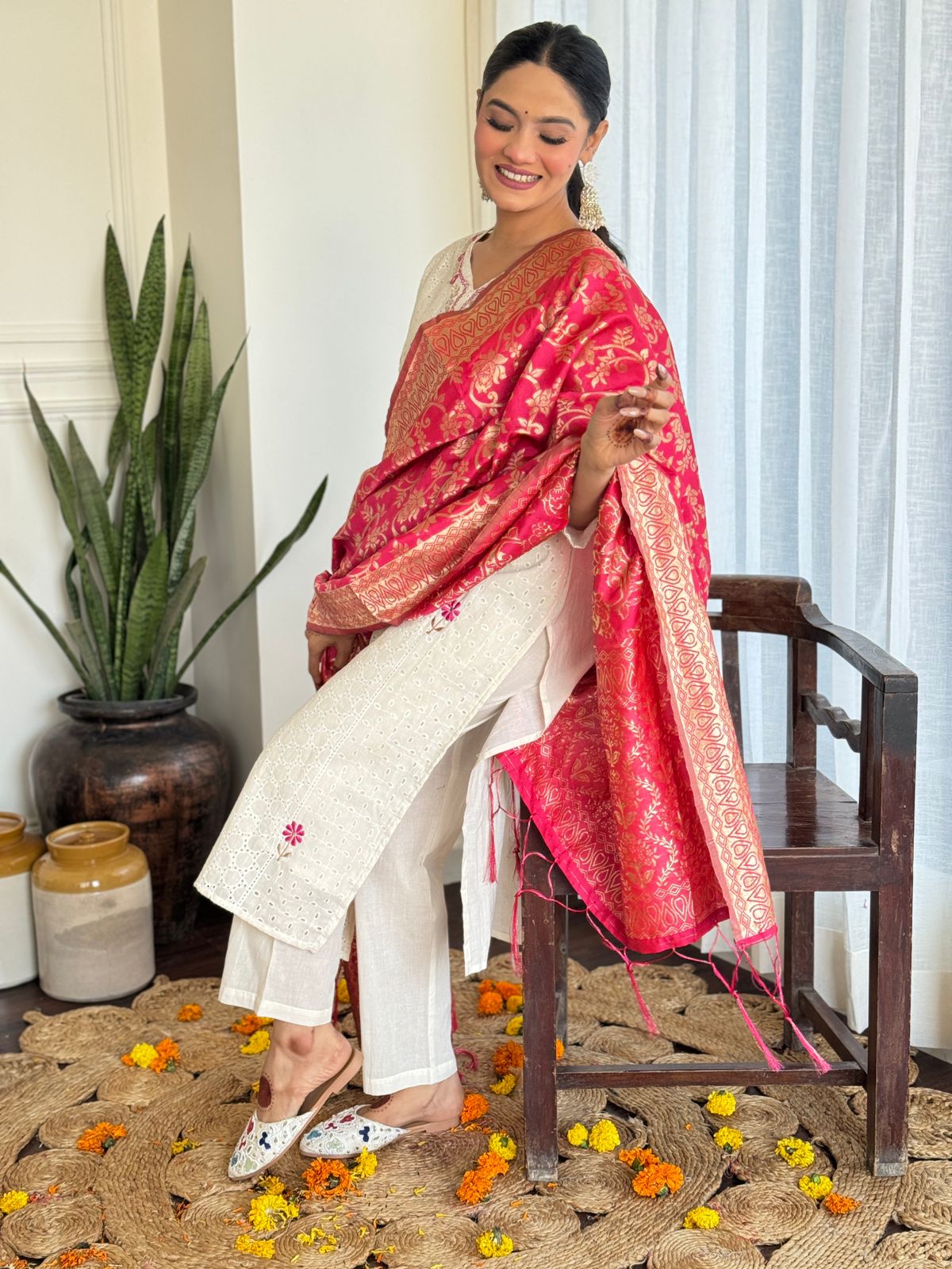 SOUTH COTTON SUIT SET FOR PARTY FESTIVE WEAR WITH HEAVY DUPATTA