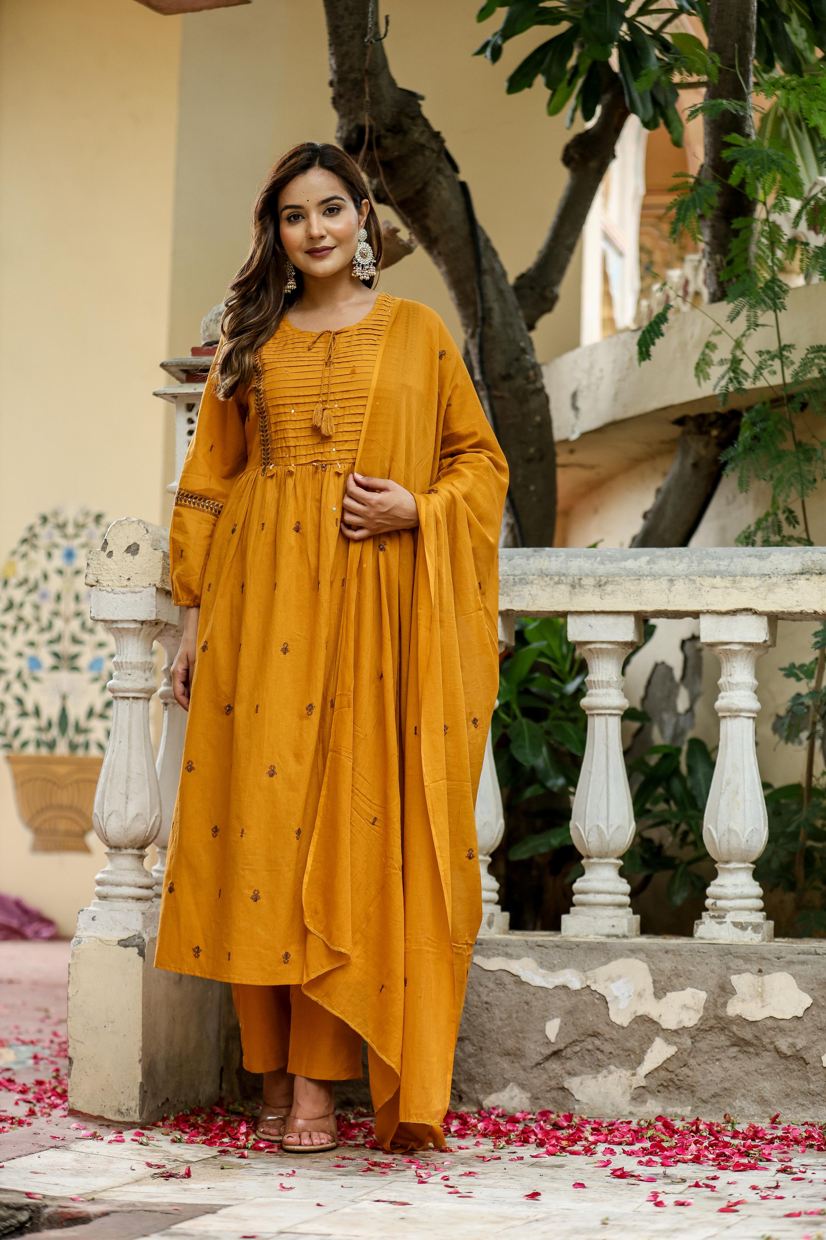 Heavy Embroidery 3 Piece Suit Set With Dupatta