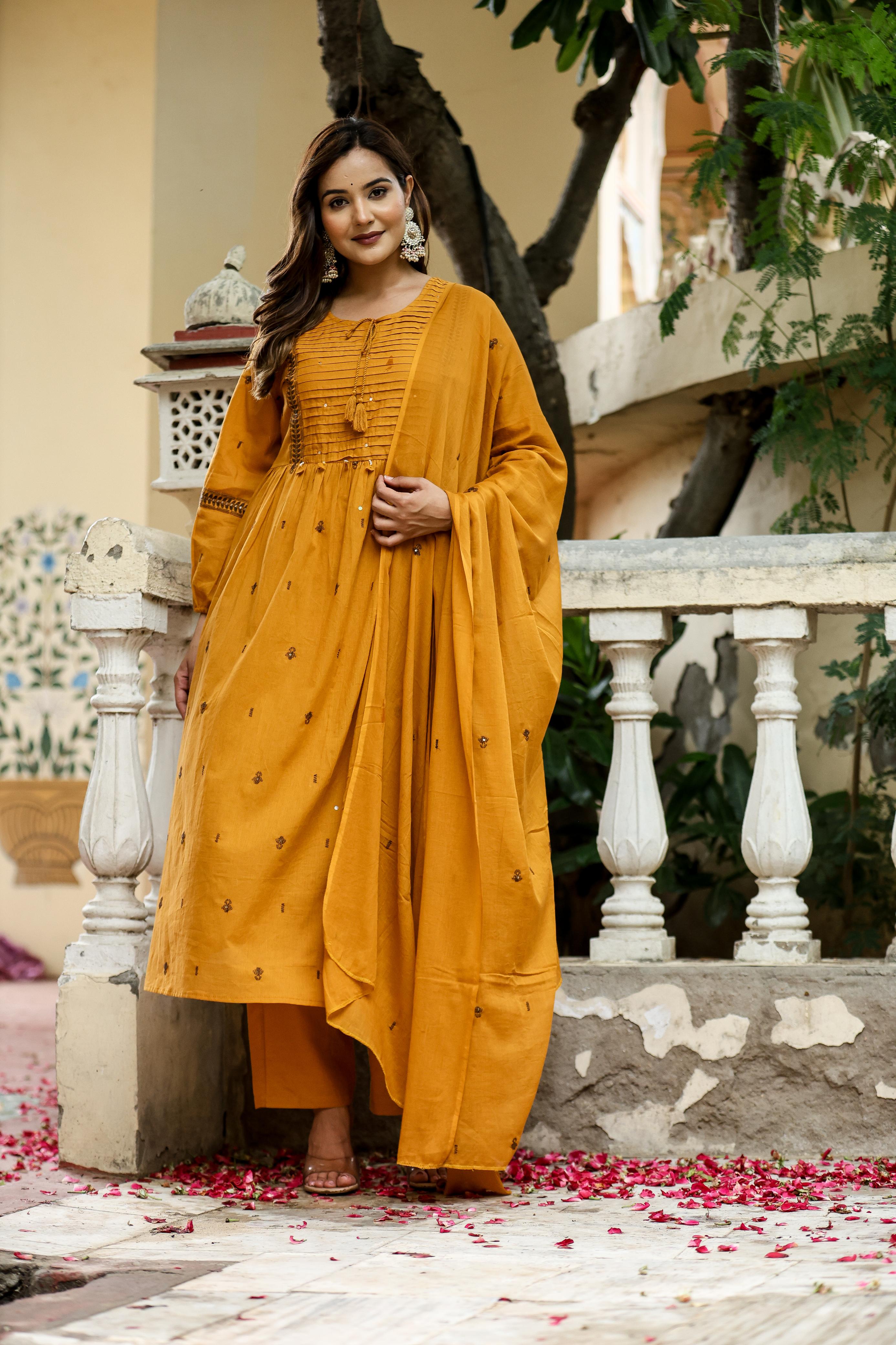 Heavy Embroidery 3 Piece Suit Set With Dupatta