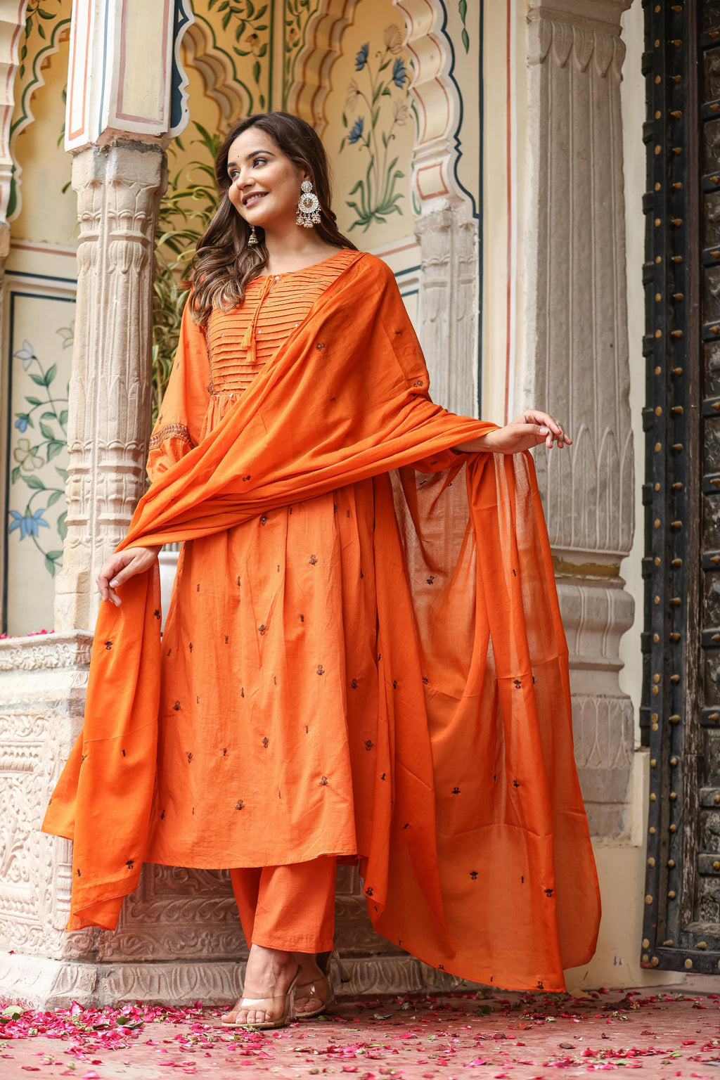 Heavy Embroidery 3 Piece Suit Set With Dupatta