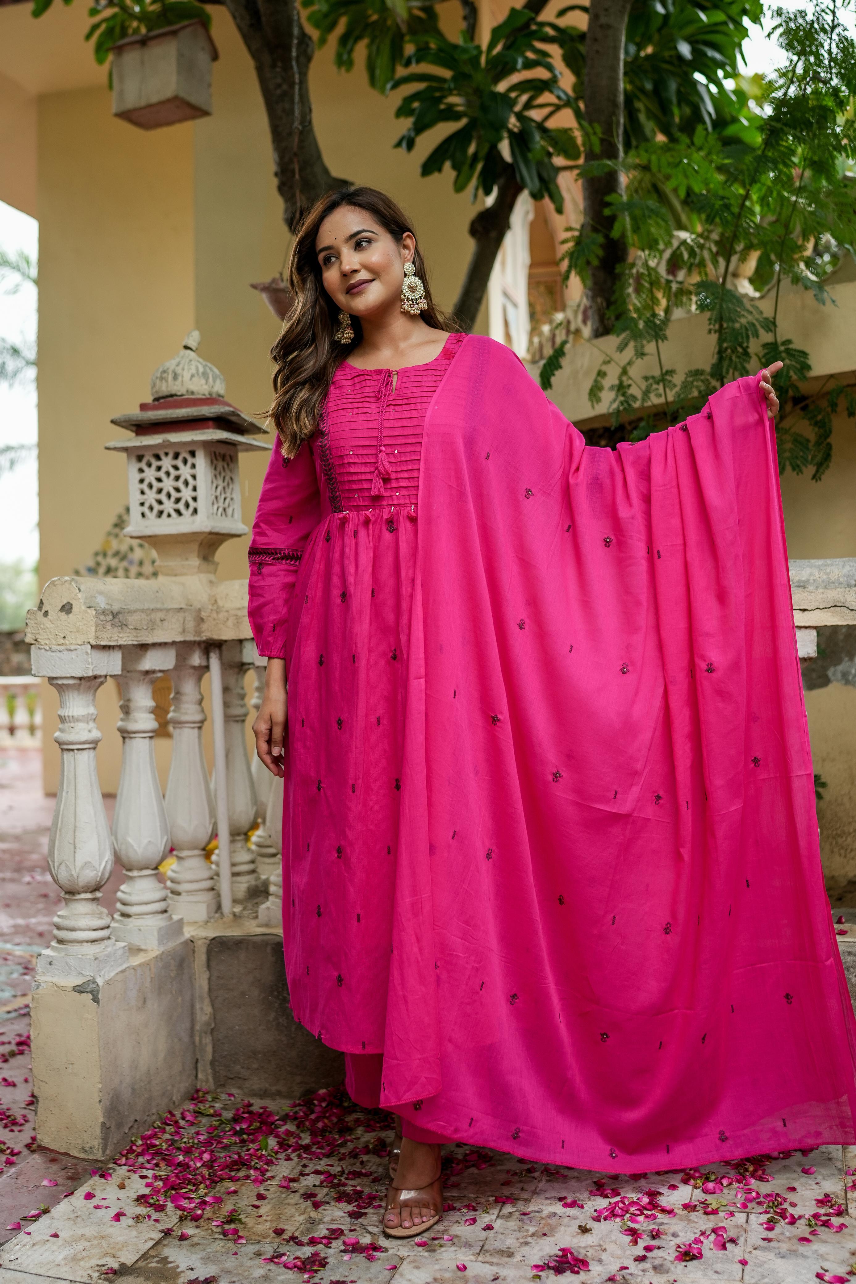 Heavy Embroidery 3 Piece Suit Set With Dupatta