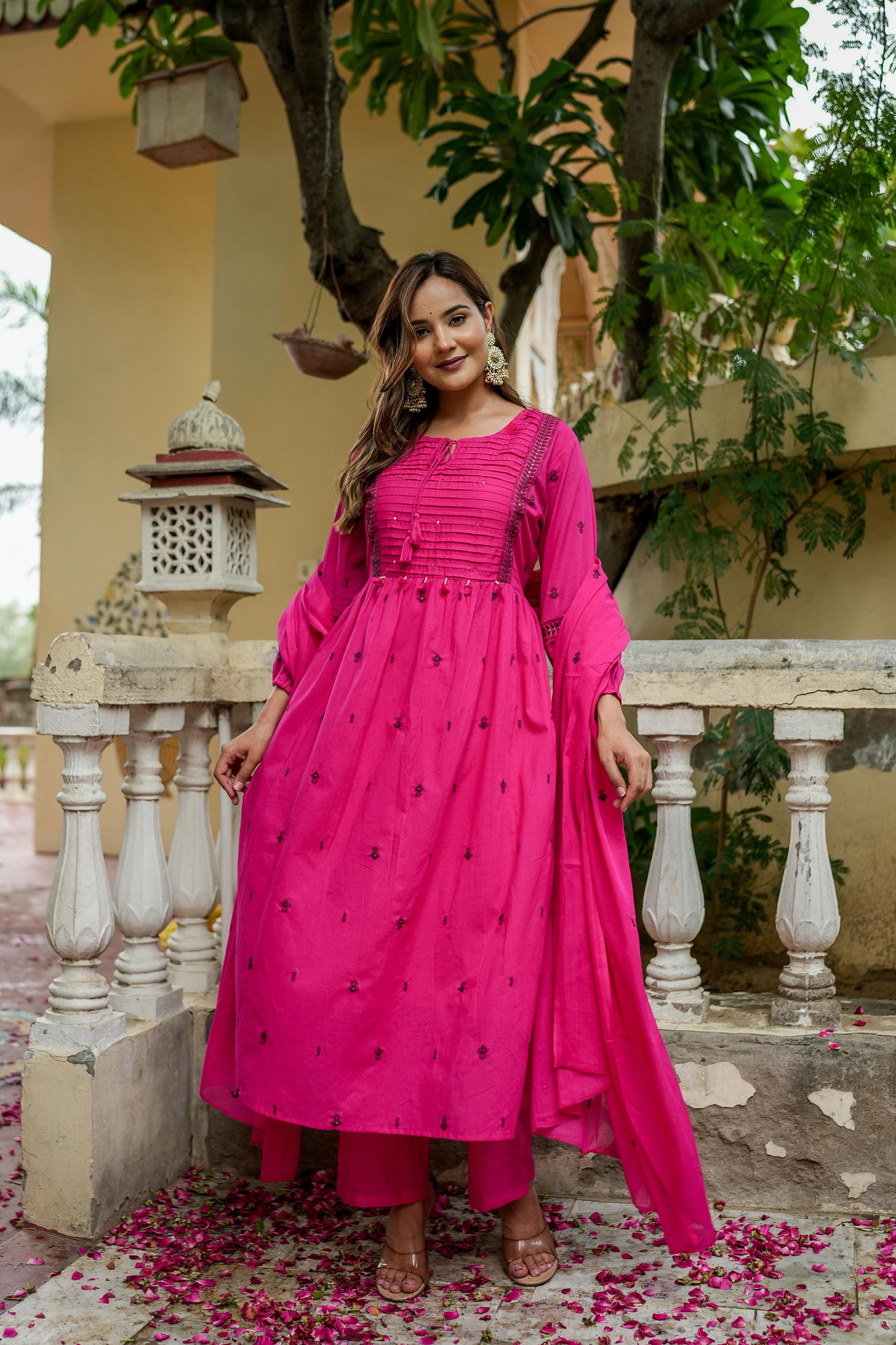 Heavy Embroidery 3 Piece Suit Set With Dupatta