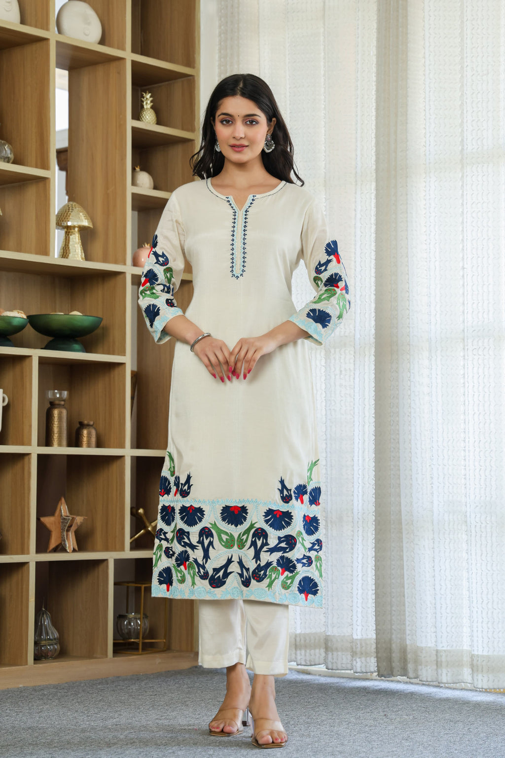 Pure Mulmul 3 Piece Suit Set with Dupatta