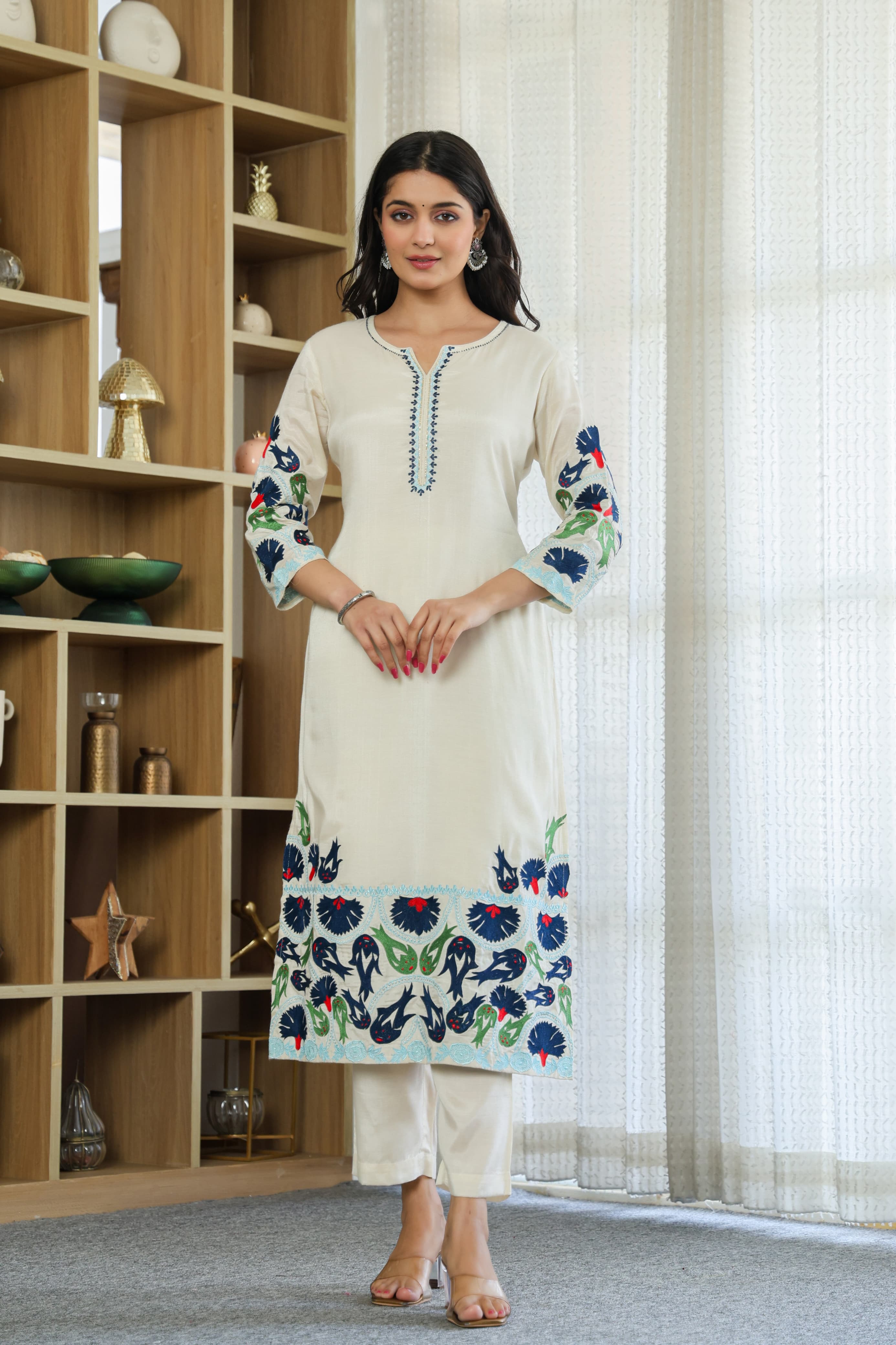 Pure Mulmul 3 Piece Suit Set with Dupatta