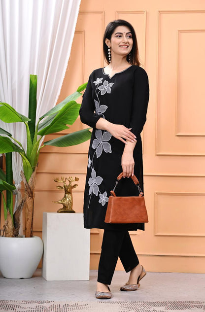 Pure Cotton Flower Print 2 Pcs Set