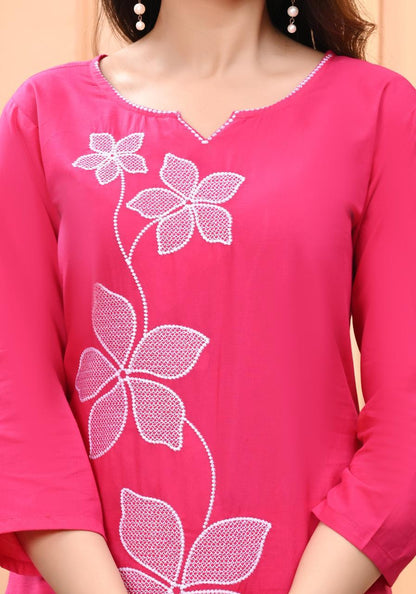 Pure Cotton Flower Print 2 Pcs Set