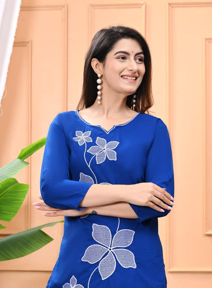 Pure Cotton Flower Print 2 Pcs Set