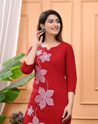 Pure Cotton Flower Print 2 Pcs Set