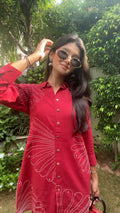 Pure Cotton Embroidery  Work Co-Ord Set