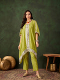 Heavy Muslin Mirror Work Kaftan Set