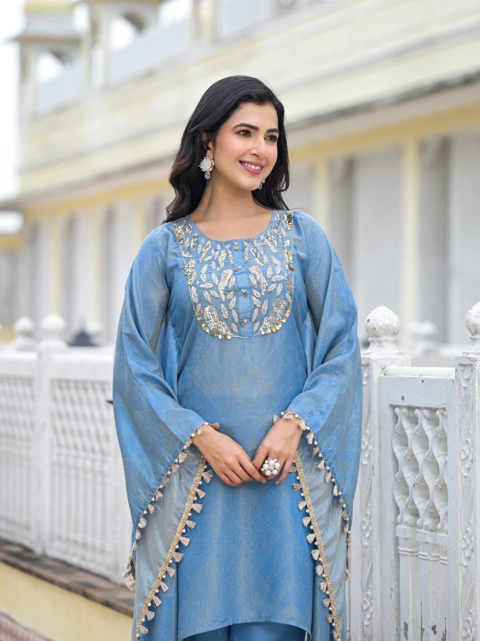 Heavy Shimmer Muslin Kaftan Set