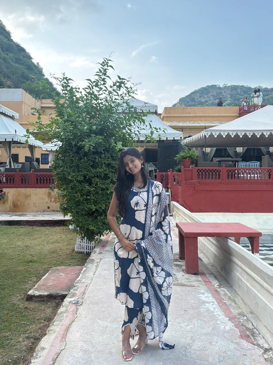 Heavy Cotton 3 Piece Suit Set With Dupatta