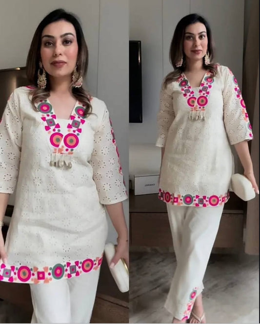 Very Beautiful 2 Piece Set With Embroider work