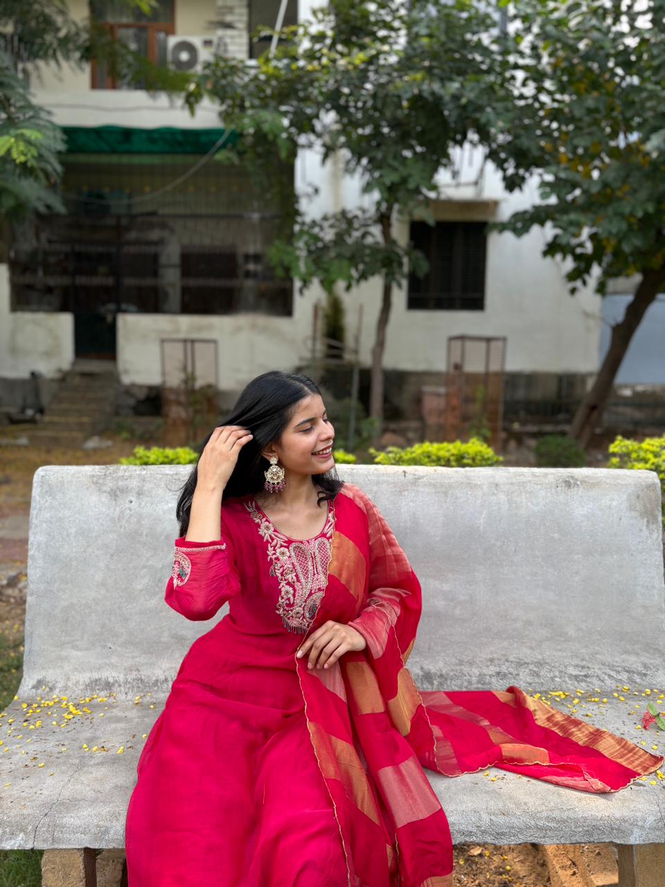 Heavy Work 3 Piece Set With Dupatta