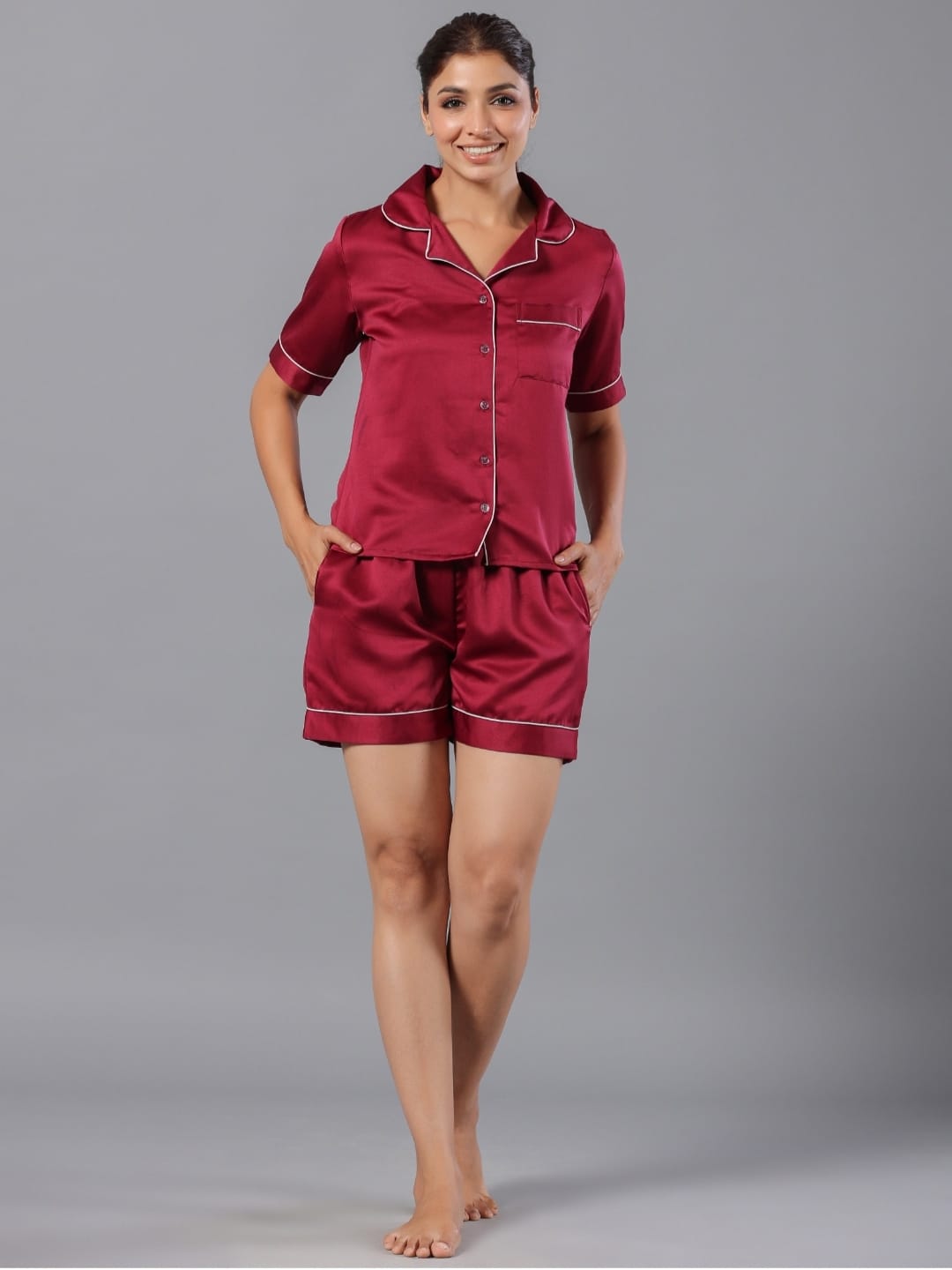 Pure Poly Satin Night Co-Ord Set