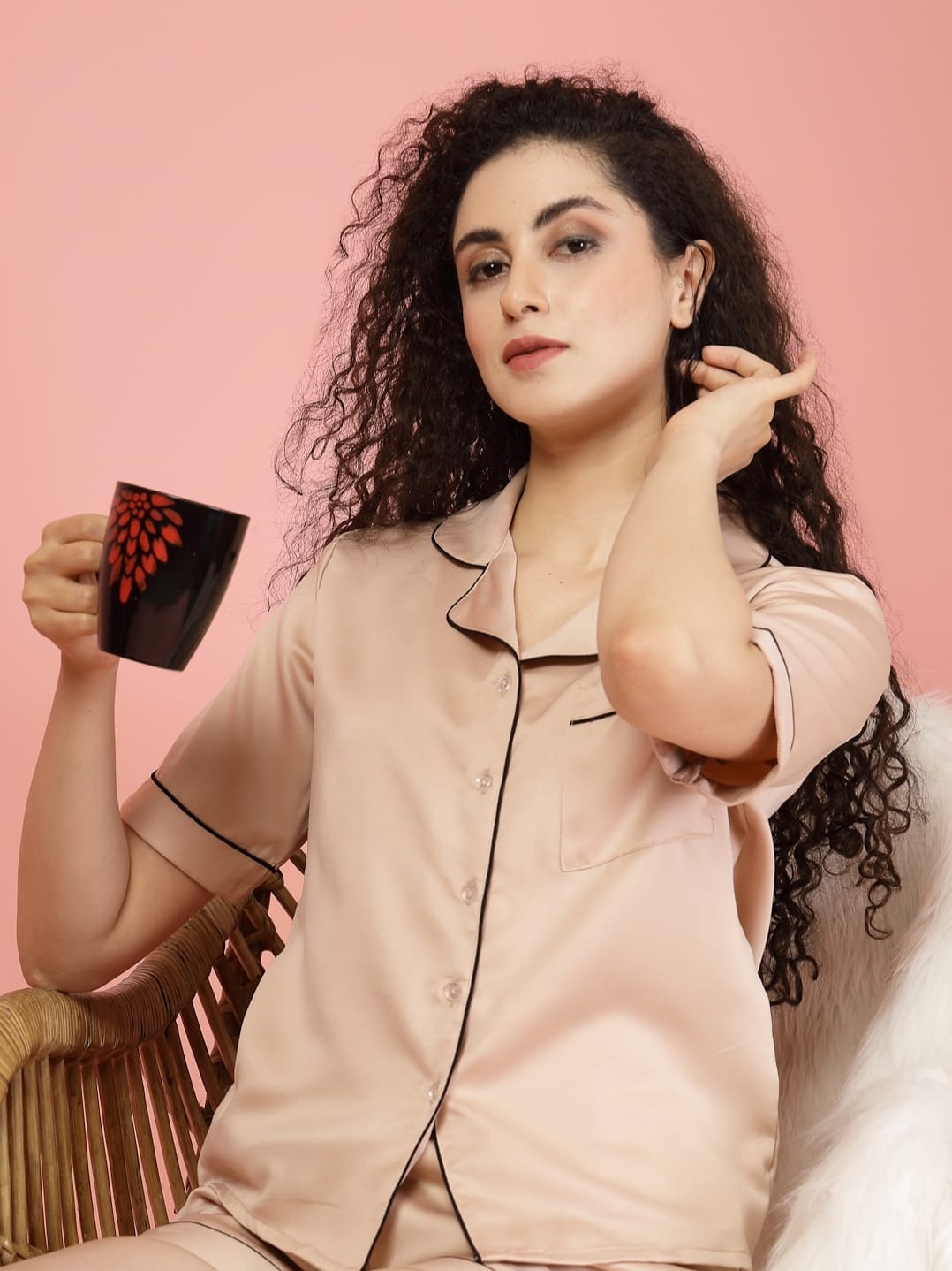 Pure Poly Satin Night Co-Ord Set