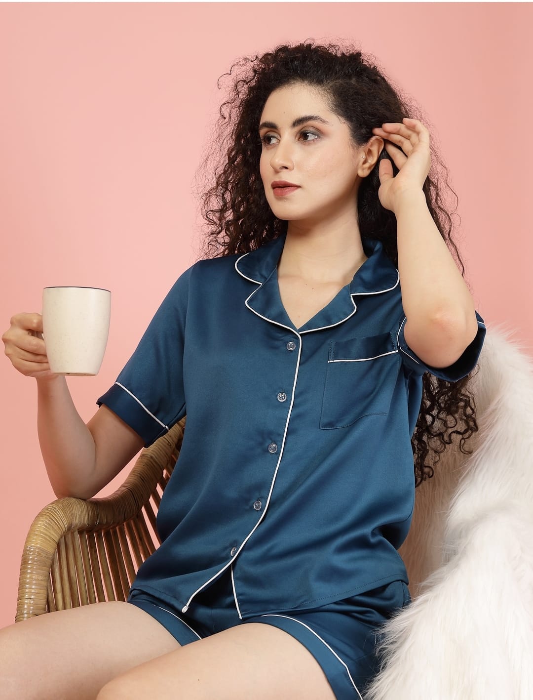 Pure Poly Satin Night Co-Ord Set