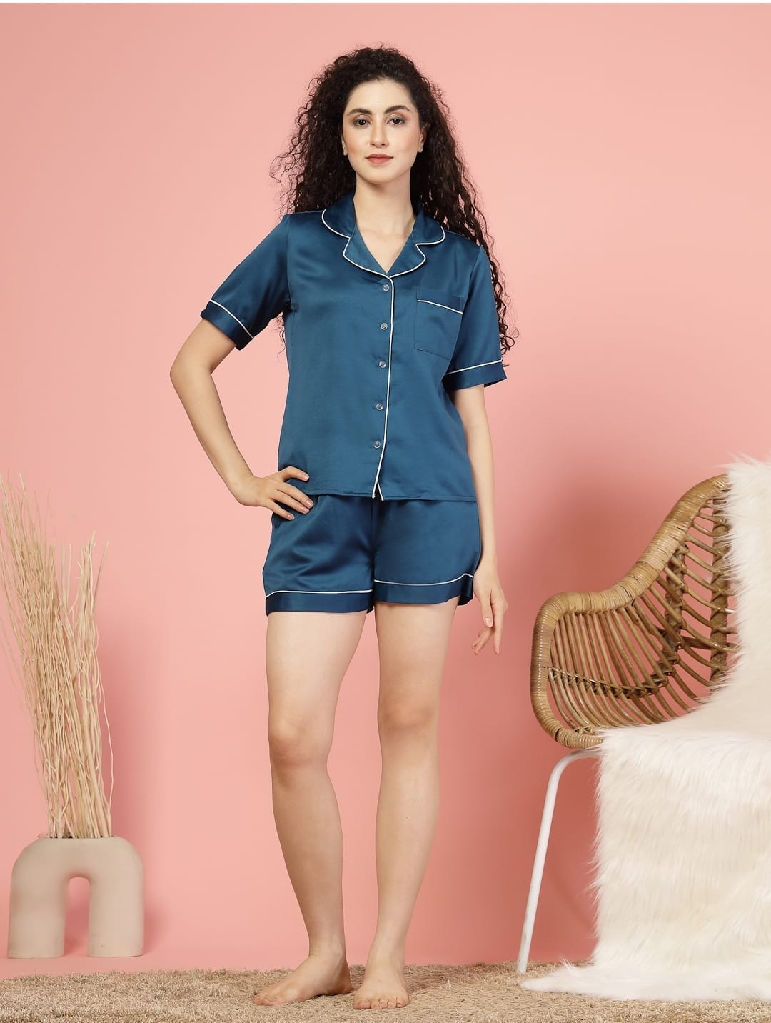 Pure Poly Satin Night Co-Ord Set