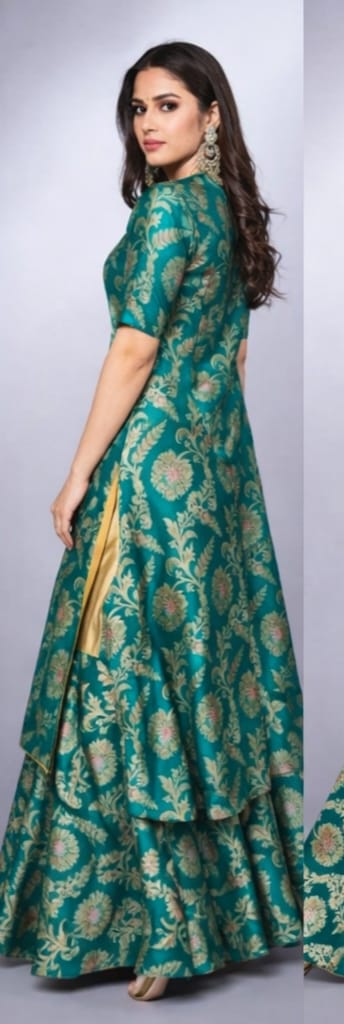 Heavy Banarasi Silk Party Wear 3 Piece Sharara Set