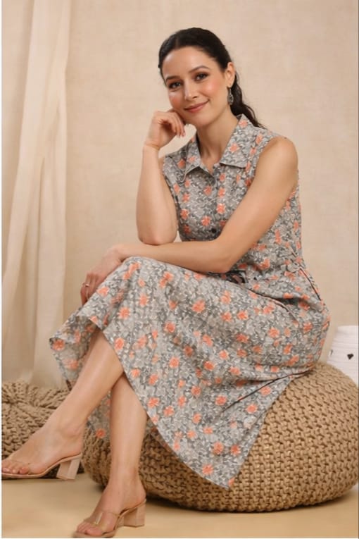 The Modern Classic Summer Bloom Belted Midi