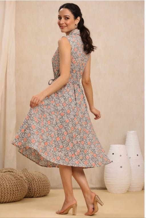 The Modern Classic Summer Bloom Belted Midi