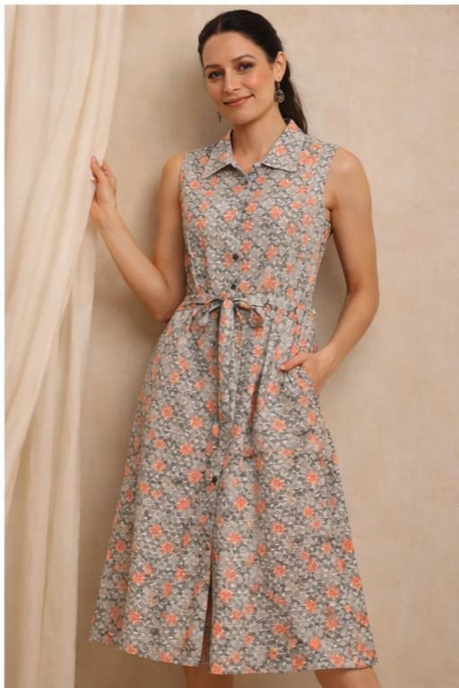 The Modern Classic Summer Bloom Belted Midi