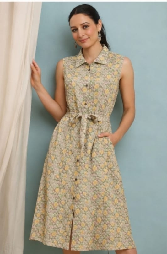 The Modern Classic Summer Bloom Belted Midi