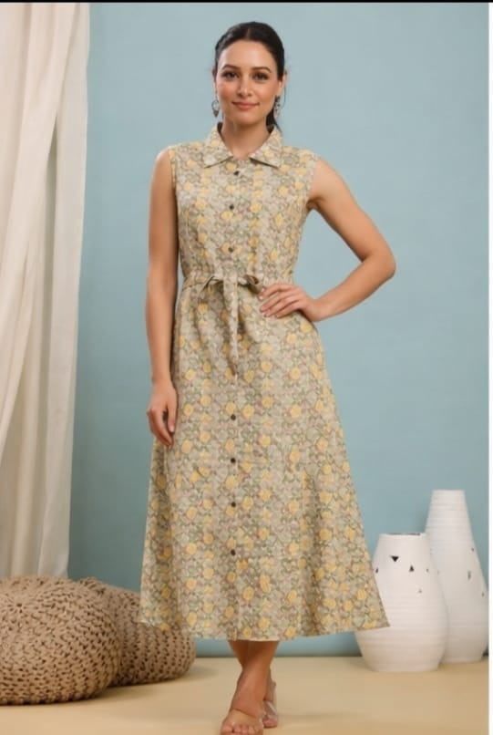 The Modern Classic Summer Bloom Belted Midi